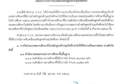 รางวัลการขับเคลื่อนหลักสูตรด้านทุจริตศึกษา ระดับดีเด่น