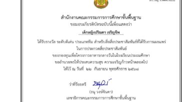 เกียรติบัตร Wadhadsung Team ผักปลอดภัยไร้กังวล 🥬🥕🥗🍆🥒🍅